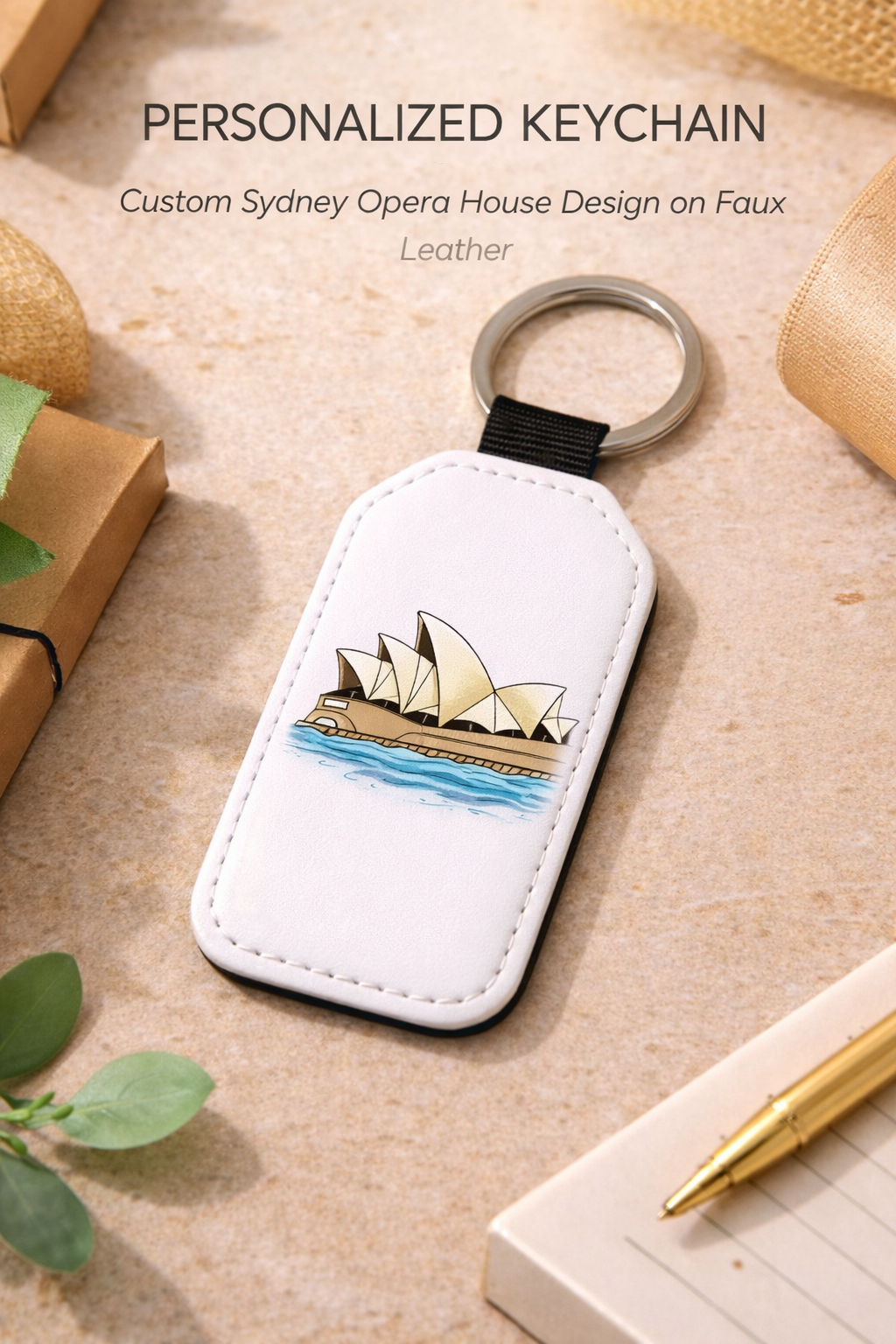 Personalised Sydney Opera House travel keychain