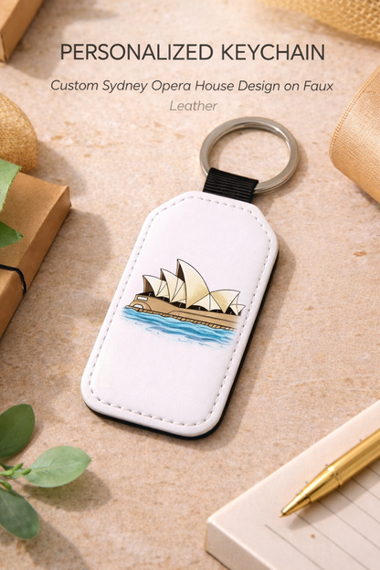 Personalised Sydney Opera House travel keychain